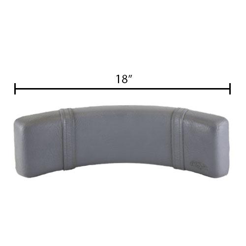 Hot tubs, spas replacement parts for sale – Pillow Curved Pacifica - Charcoal - 1997 - Dimensions - 18" x 5.5", Pin to Pin - 14"