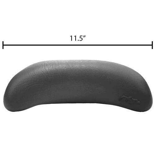Quick Spa Parts - Hot Tub Pillow Premier Neck - 1997,1998 - Charcoal - Dimensions - 11.5" x 4.5", Pin to Pin - 8.5"