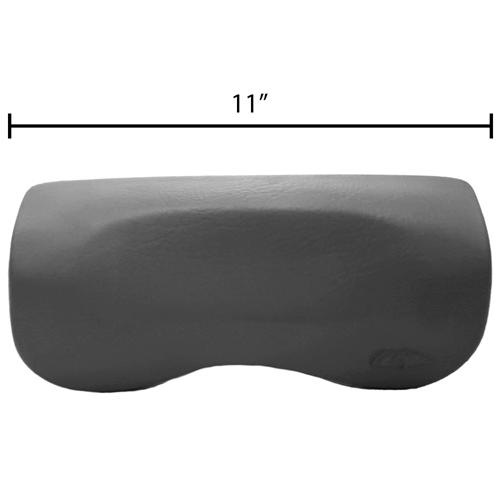 Quick Spa Parts – Hot Tub 2003 - Standard Cancun Smooth Surface Pillow - Charcoal - Dimensions 11" x 5", Pin to Pin - 8 3/4"