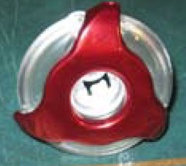 Quick Spa Parts - Hot Tub Jet Insert - Stainless 2" Clear Red Euro #282030W-Round cl