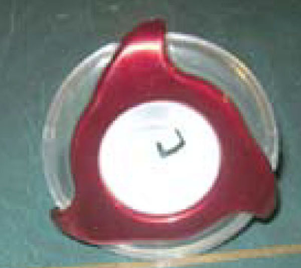 Quick Spa Parts - Hot Tub Jet Insert - Stainless, 3.5" Psd Clear Red Poly-Storm Directional 