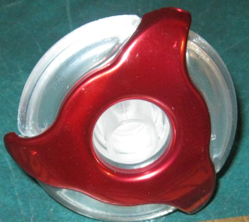 Quick Spa Parts – Hot Tub Jet Insert - (ED) Clear 2" RedStainless Steel Euro Directional, 100% Shut Off