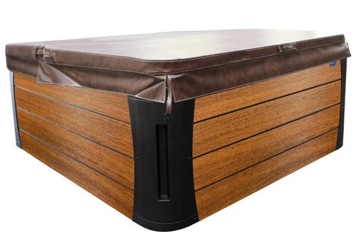 Quick Spa Parts – Hot Tub Spa Cover 78" x 84" Standard 5-3" Taper - brown(Folds On The 84" Side)