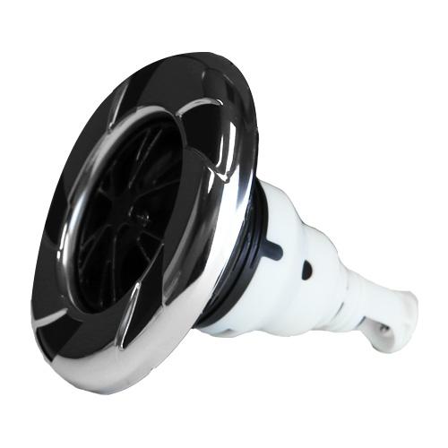 Quick Spa Parts - Hot Tub Jet Insert (Pst) 5" Power Storm Wagon Wheel Int. Motion Esc.with Metal Black Nozzle - Black