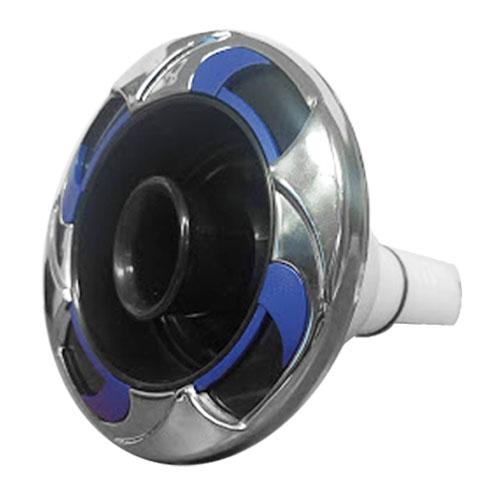 Quick Spa Parts - Hot Tub Jet Insert (5T) 5" Velocity Int Whirlpool Adjustable Directional Stainless Escutcheon, Blue Insert, Black Flange, Black Eyeball (29950-501-400)