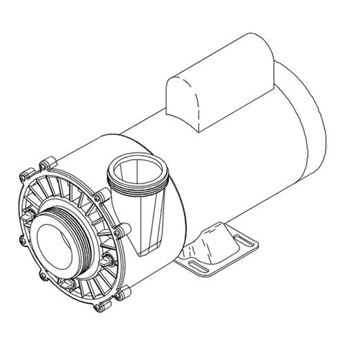 Quick Spa Parts - Hot Tub  PUMP 6 BHP, 1 SPEED, 56 FRAME, 230 VOLTS, 60HZ