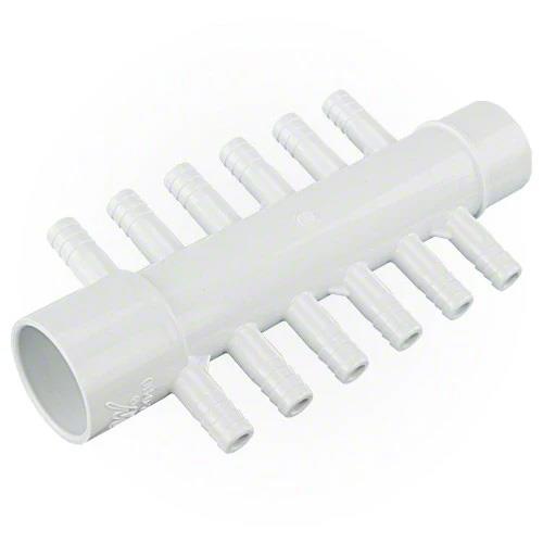 Quick Spa Parts - Hot Tub MANIFOLD, 1"S X 1"SPG X (12) 3/8"RB